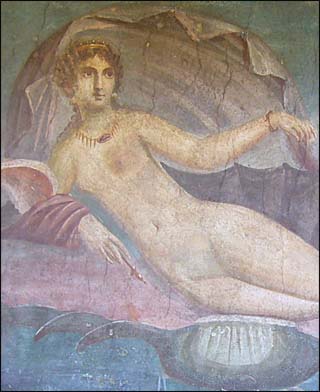Détail de la fresque de la naissance de Vénuse