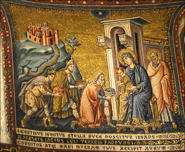 Mosaique de l'adoration des rois mages
