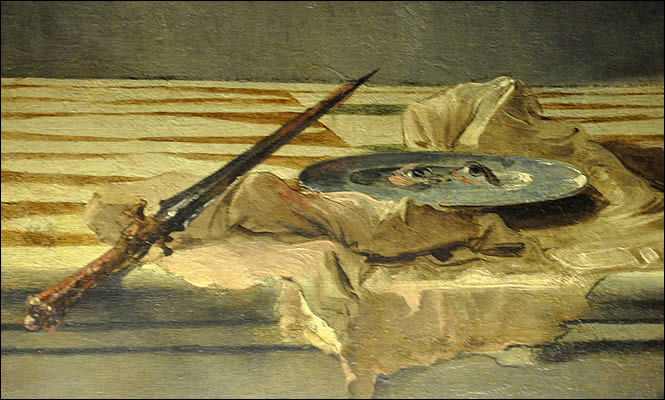 Détail du tableau de la dernière communion de Sainte Lucie
