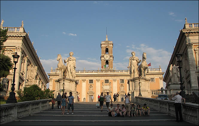 Vues des Dioscures depuis le Cordonata