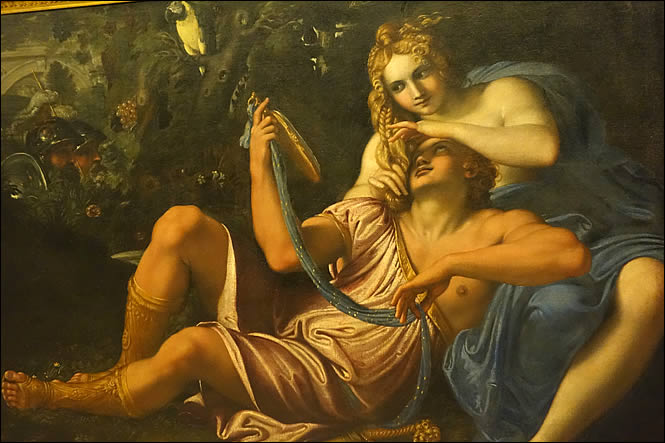 Détail du tableau de Rinaldo et Arminda