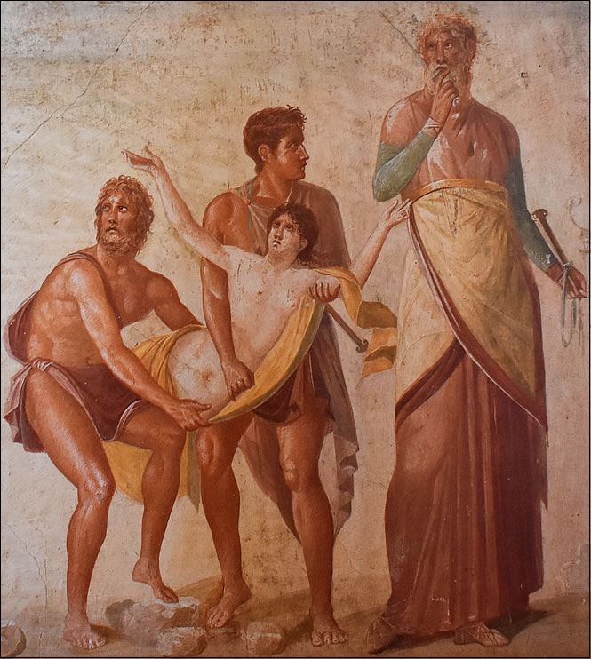 Détail du sacrifice d'Iphigénie