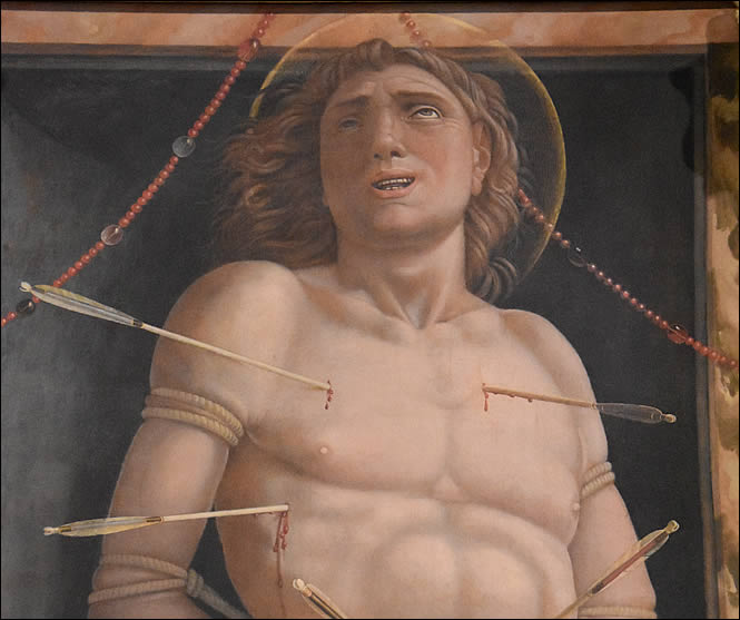 Le visage de Saint Sébastien