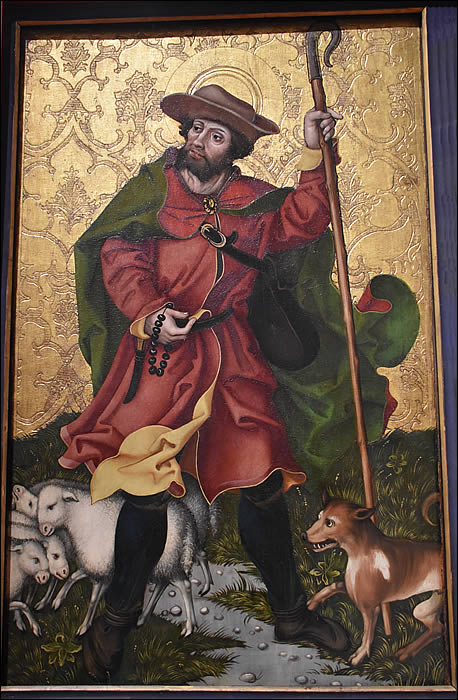Panneau de retable représentant Saint Wendelin