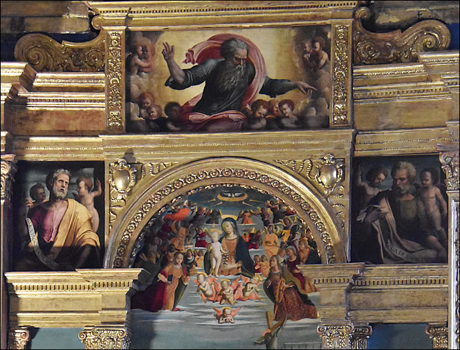 Détail du retable de Sainte Catherine de Sienne