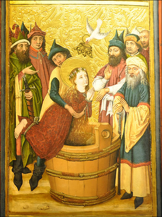 Sainte Marguerite est plongée dans un bac