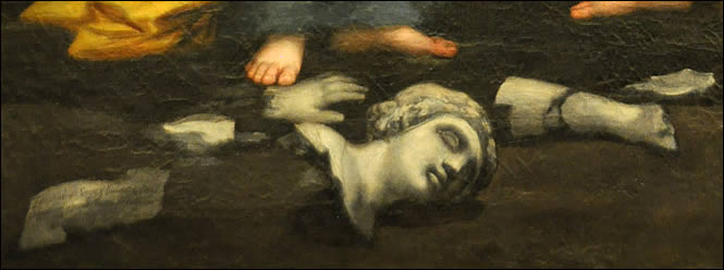La statue de Vénus détruite par Saintes Juste et Rustine